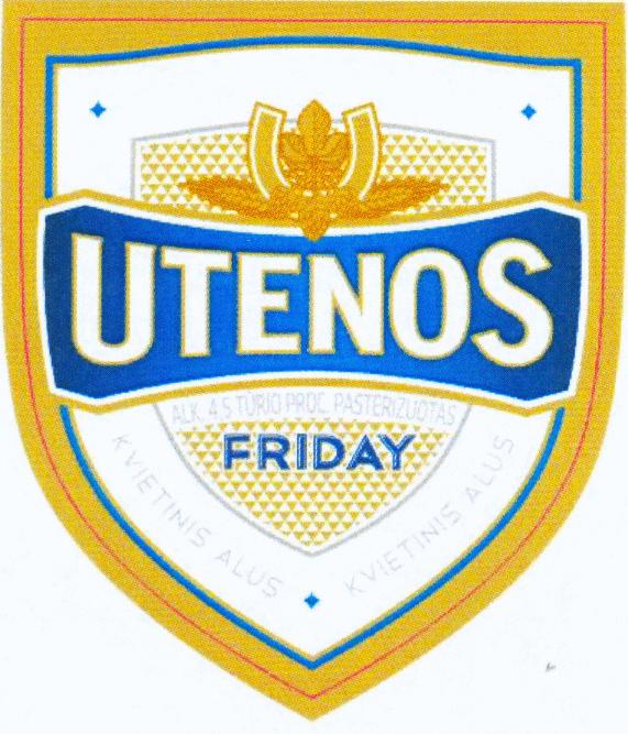 Prekės ženklas: UTENOS FRIDAY KVIETINIS ALUS